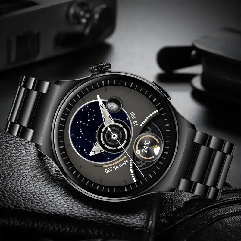Smart Watch Big Screen Custom Dial Answer Call Fitness Tracker Sport Smart Watch For Men - Black | SeeMyMails Marketplace