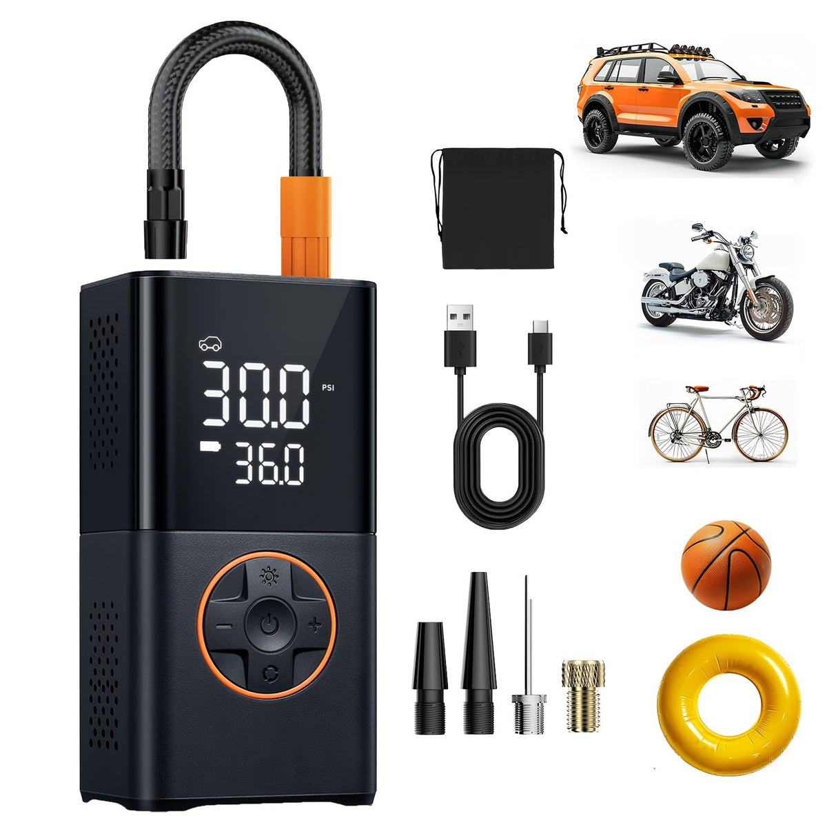 Portable Tire Inflator with Dual Screen – product image 3 | SeeMyMails Marketplace