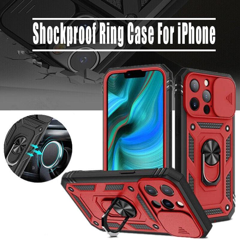 Red Shockproof Ring Case For Iphone 13 Pro Max 12 Pro Max Mini 11 Pro Max