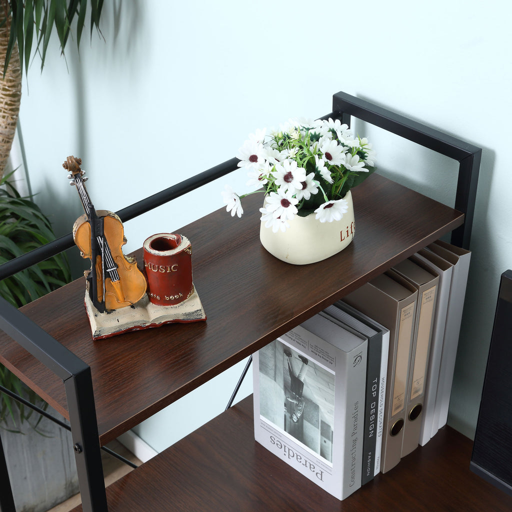 Bureau d'angle avec rangement design Industriel avec bibliothèque 3 étagères panneaux particules asp – product image 9 | SeeMyMails Marketplace