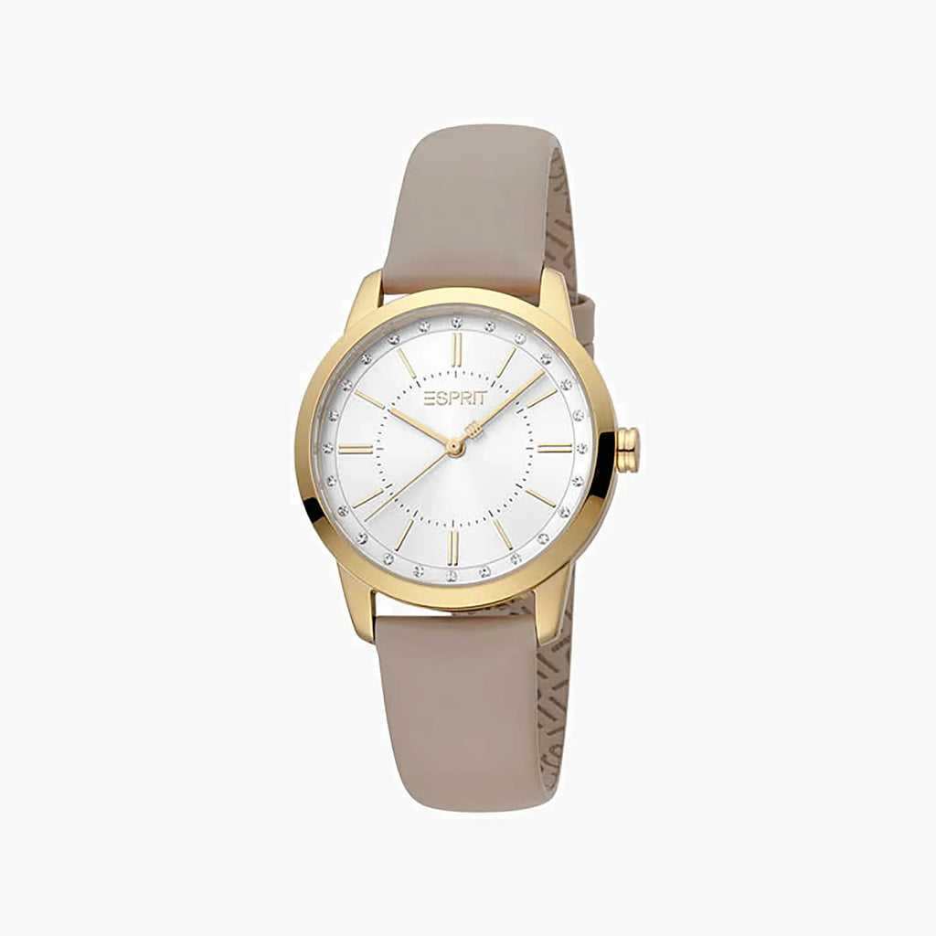 Esprit Women's Beige Leather Watch, Silver Dial | Es1l063m0015 – product image 4 | SeeMyMails Marketplace