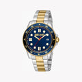 Just Cavalli Men's Two Tone Silver & Gold Watch, Blue Dial | Jc1g246m0275 | SeeMyMails Marketplace