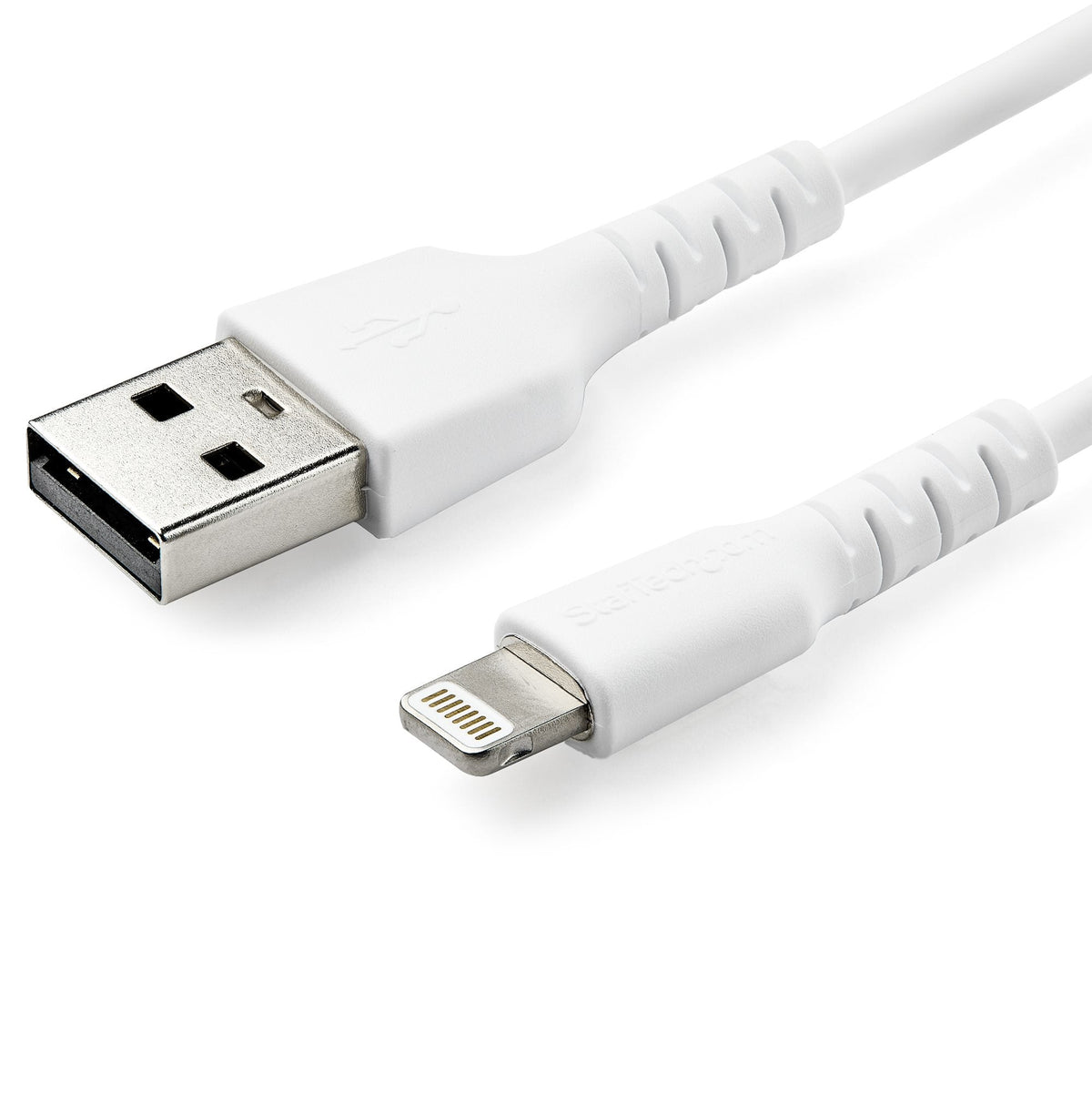 Star Tech 3 foot (1m) Durable White USB-A to Lightning Cable - Heavy Duty Rugged Aramid Fiber USB Ty – product view 5 | SeeMyMails Marketplace