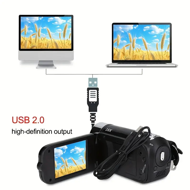 Black 270° Rotating LED Flip Screen Camera | SeeMyMails Marketplace