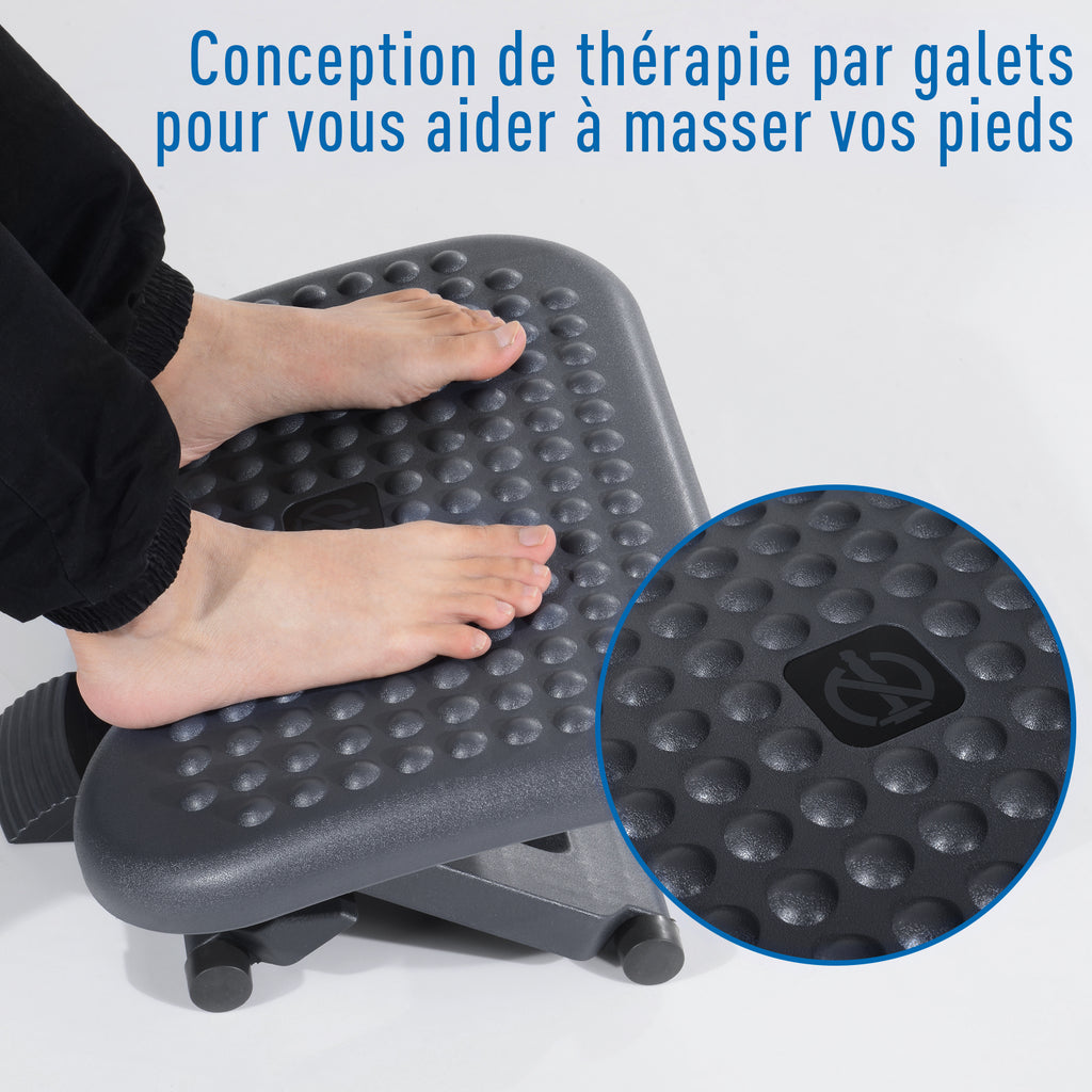 Repose-pieds de bureau, repose-pieds ergonomique, angle ajustable 30°, hauteur ajustable à 3 positio | SeeMyMails Marketplace