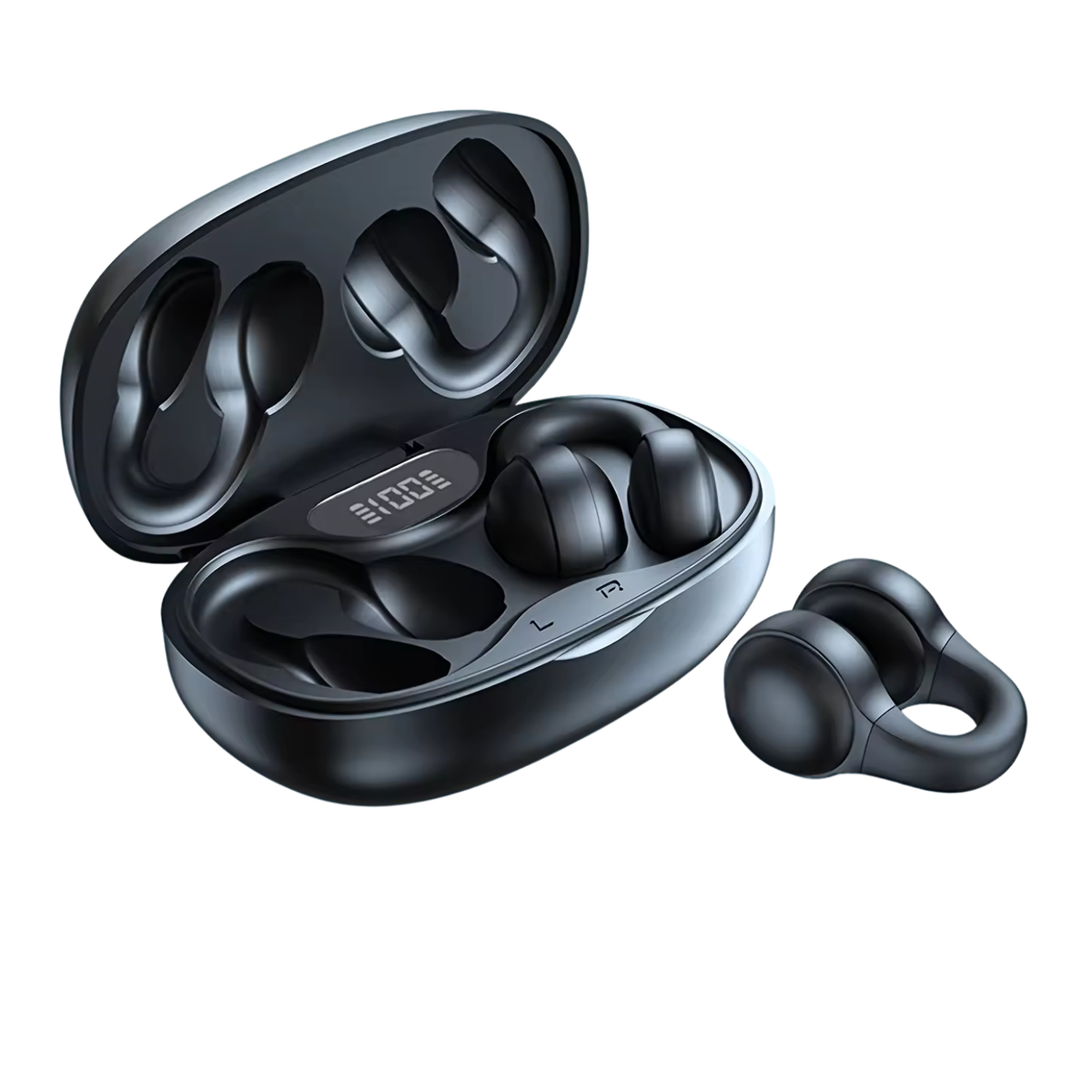 AIR Active 3.0 Matte Black Sport Earbuds (Open Ear True Wireless Headphones) – product image 4 | SeeMyMails Marketplace
