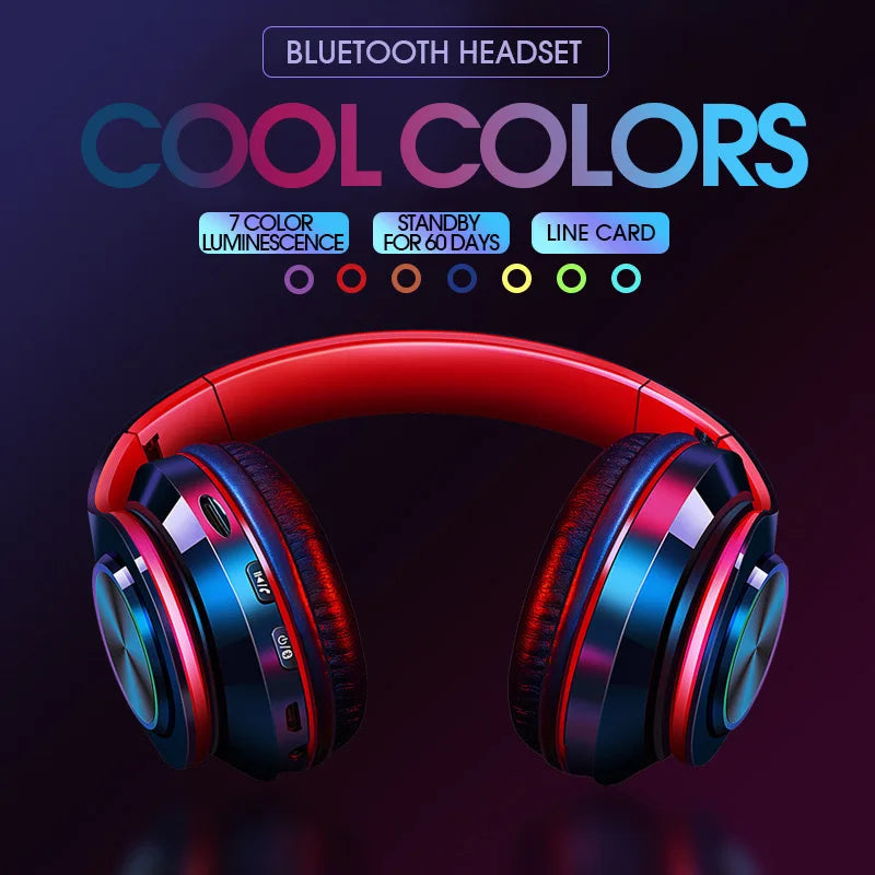 Wireless Bluetooth Headphone with Colorful Lights – product image 3 | SeeMyMails Marketplace
