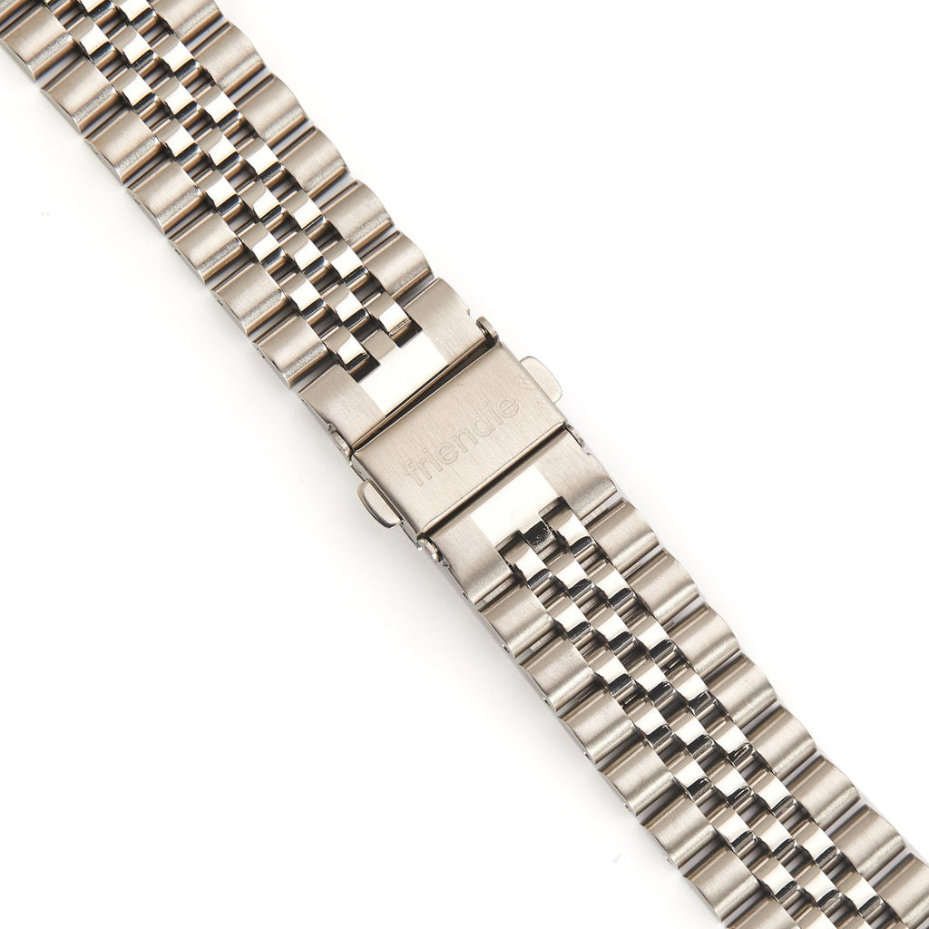 Stainless Steel Link Bracelet Band - The Perth in Silver Large - Compatible with Apple Watch Size 42 – product image 4 | SeeMyMails Marketplace