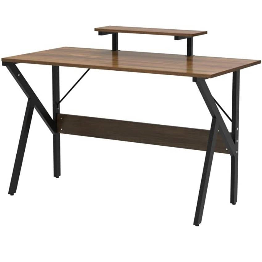 Modern 47-inch Home Office Laptop Computer Desk with Moveable Top Shelf | SeeMyMails Marketplace