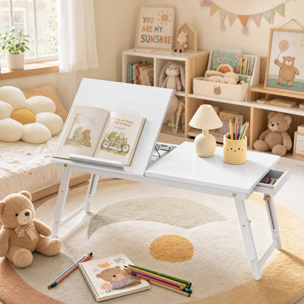 Table de lit pliable et réglable, plateau de lit pour ordinateur portable en bambou plateau inclinab – product view 3 | SeeMyMails Marketplace