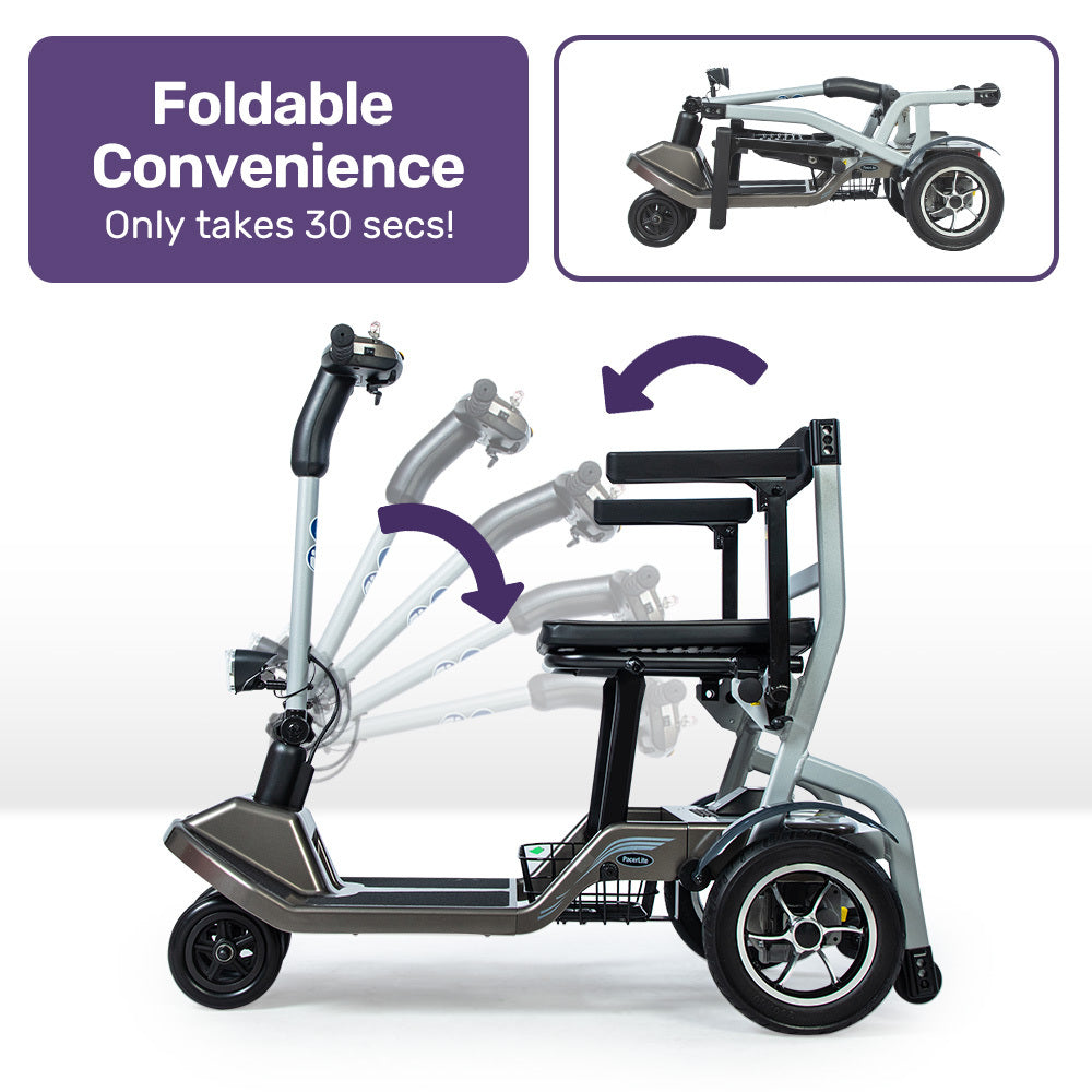 NNEMB PacerLite Mid-Sized Ultra-Lightweight Folding Electric Mobility Scooter for Elderly – product view 2 | SeeMyMails Marketplace