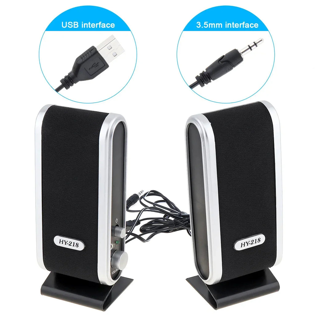 6W USB Wired Stereo Speakers for PC Laptop (White) | SeeMyMails Marketplace