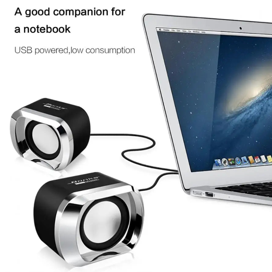 Portable Bass Computer Speakers With Subwoofer (Black) | SeeMyMails Marketplace