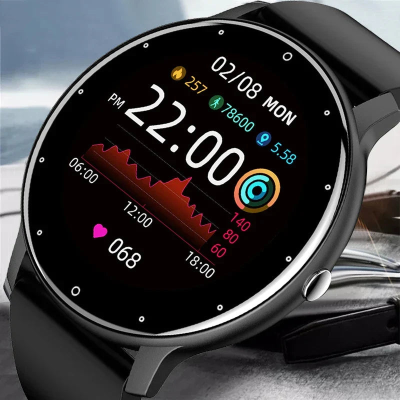 Smart Watch Full Touch Screen Fitness Tracker IP68 (Black) | SeeMyMails Marketplace