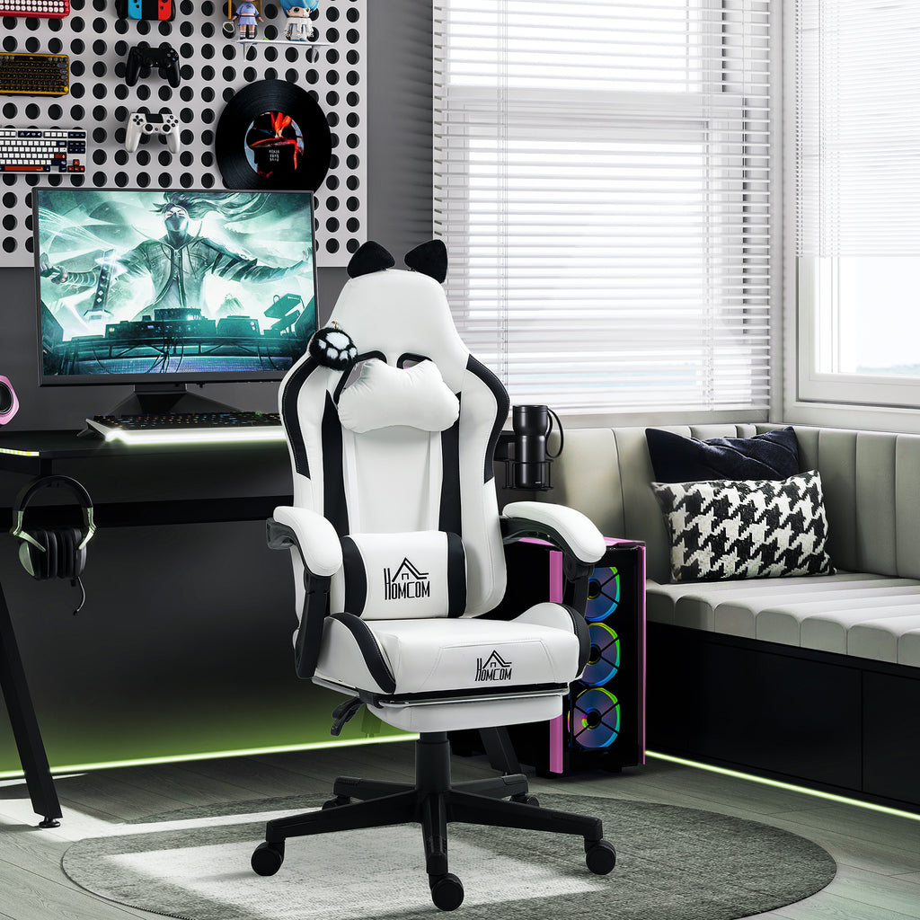 Chaise gaming ergonomique avec Oreilles de Chat, fauteuil gamer avec dossier inclinable, 65 x 62 x 1 – product view 10 | SeeMyMails Marketplace