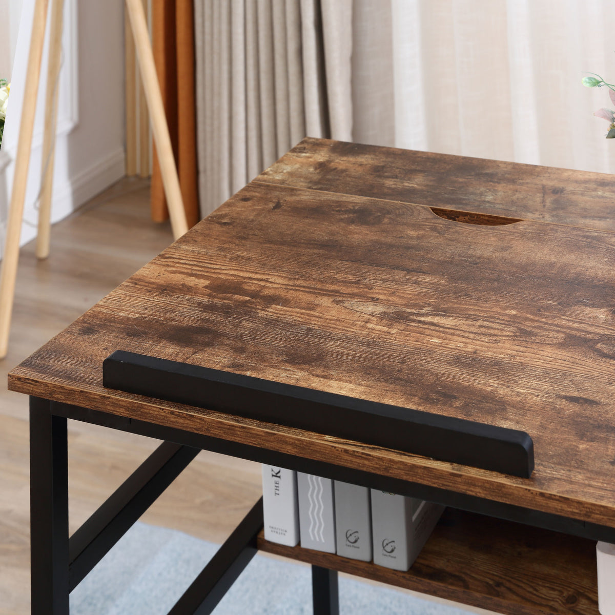 Table à dessin inclinable bureau informatique design industriel - plateau relevable, étagère - panne – product view 6 | SeeMyMails Marketplace