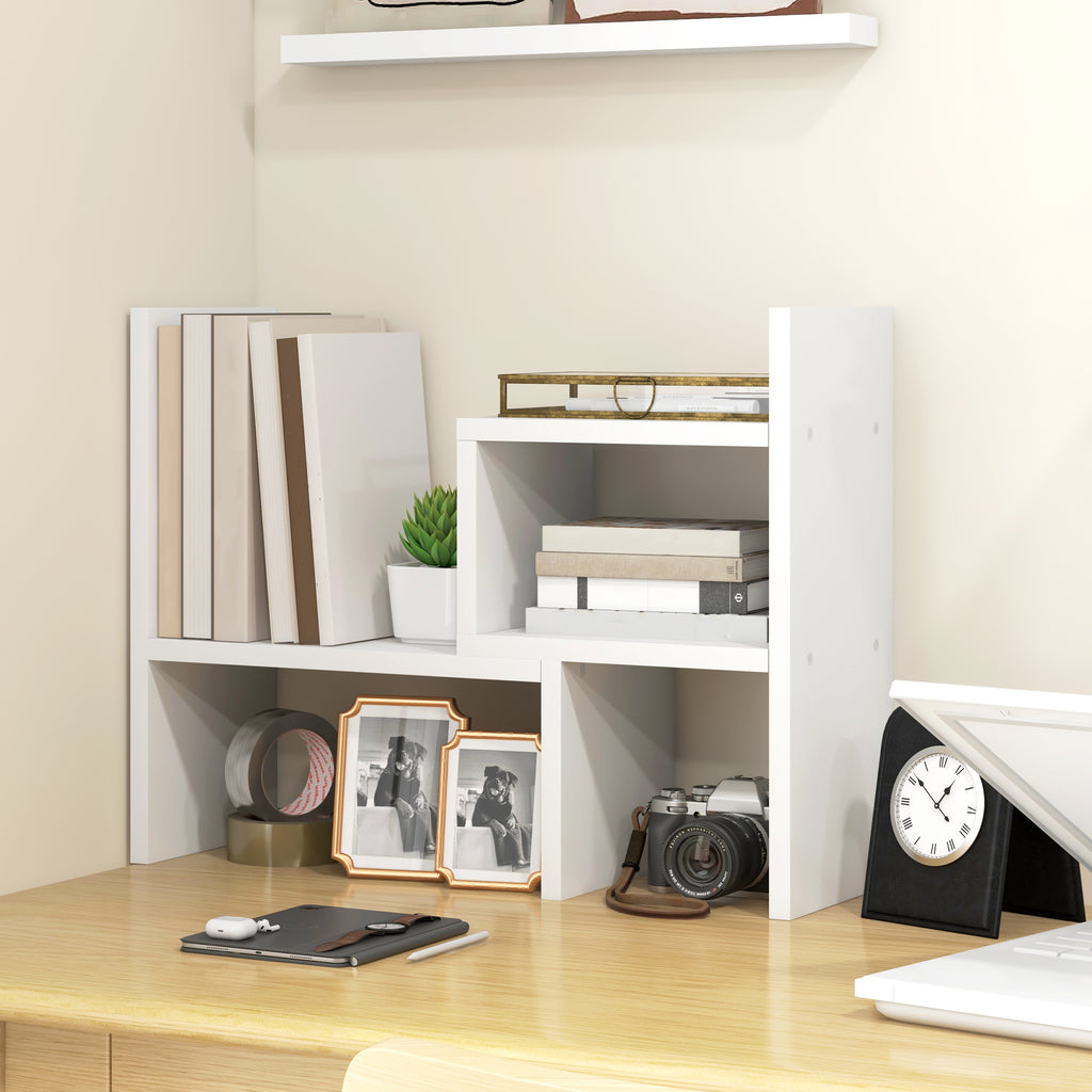Étagère de bureau modulable, organisateur de bureau multifonctionnel, 2 pièces, MDF, blanc – product view 10 | SeeMyMails Marketplace