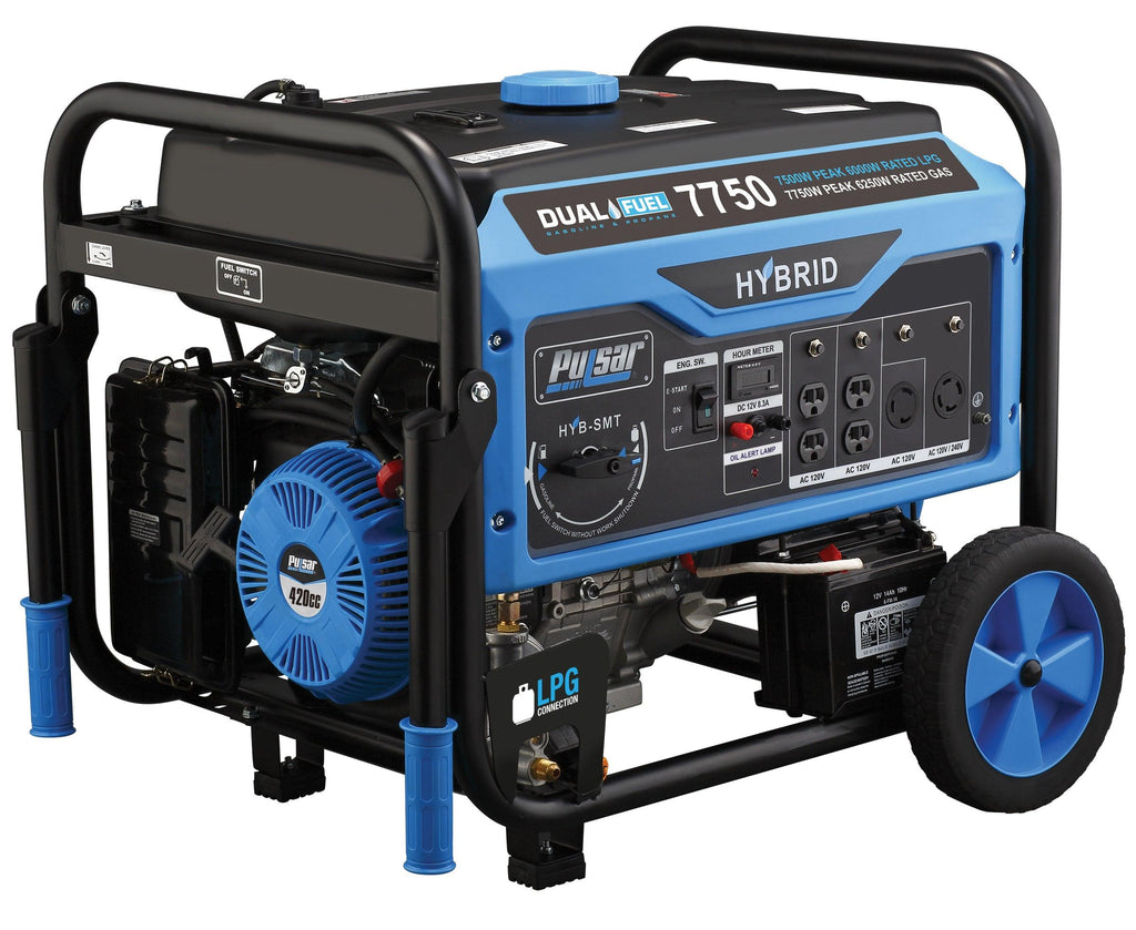 Pulsar Dual Fuel Portable Generator 7750 Peak Watts Gas / 6250 Peak Watts Propane with Electric Star – product image 4 | SeeMyMails Marketplace