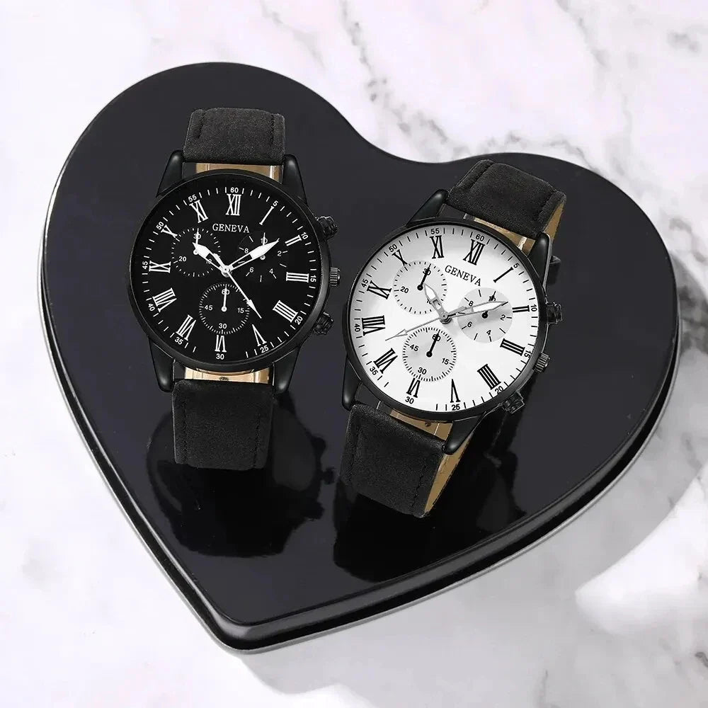 NNEOBA Couple Leather Quartz Watches Set – product image 3 | SeeMyMails Marketplace