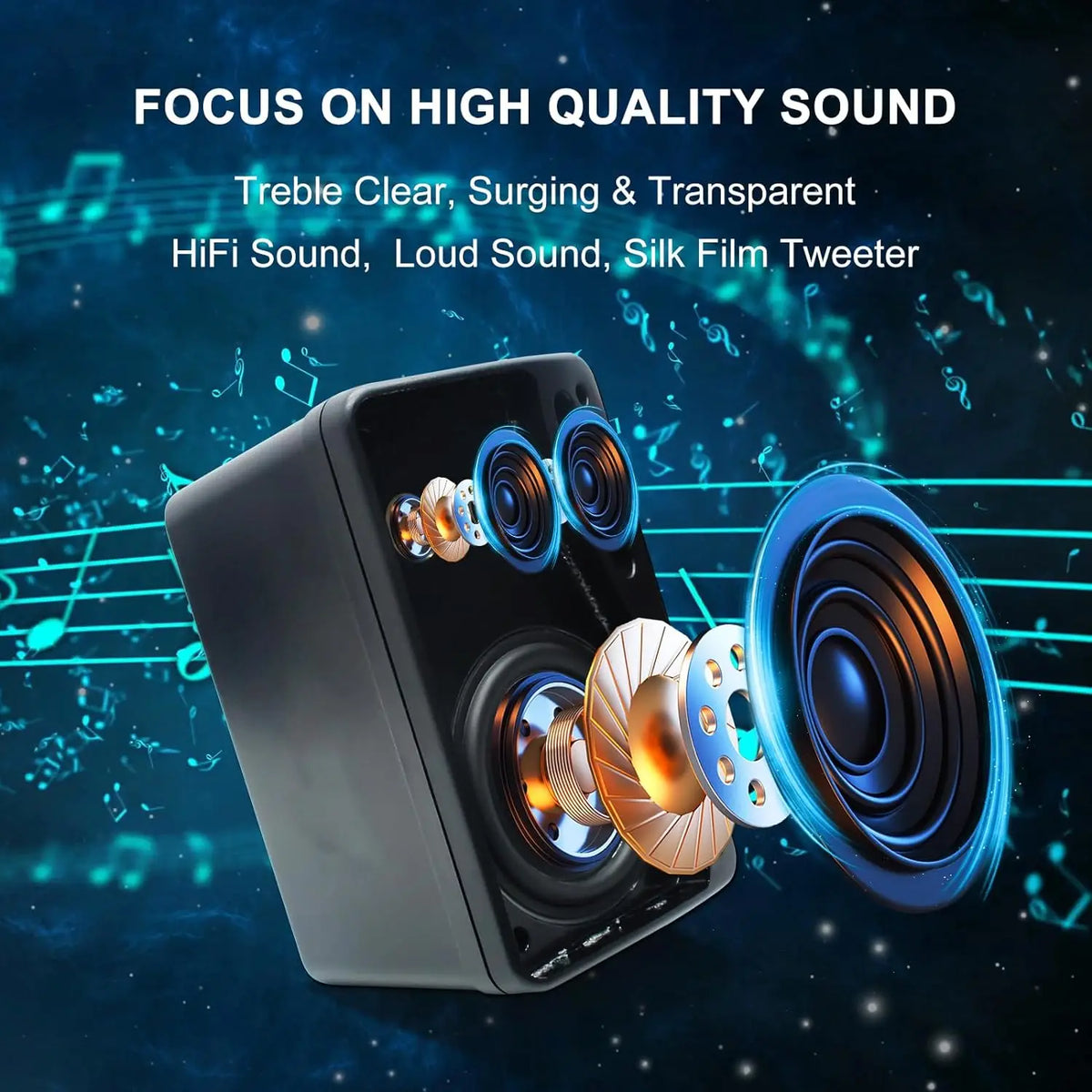 NNEOBA 3-Way Waterproof Wall Mount Speakers Black – product image 3 | SeeMyMails Marketplace