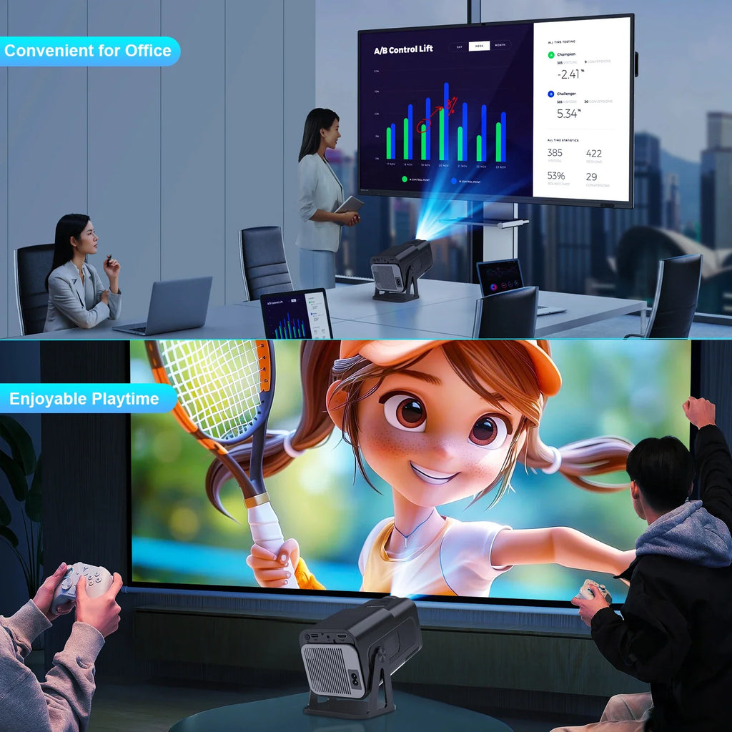 NNEOBA Android 13 Mini Projector Black – product image 4 | SeeMyMails Marketplace