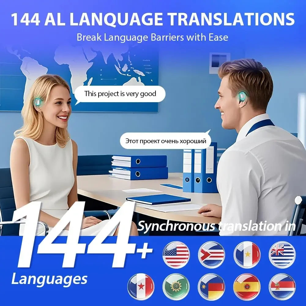 NNEOBA AI Real-Time Translation Wireless Earbuds – product view 3 | SeeMyMails Marketplace