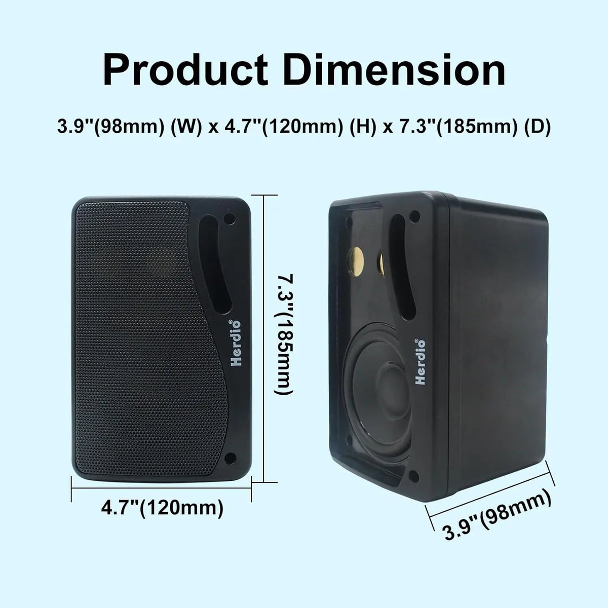 3-Way Waterproof Wall Mount Speakers Black – product image 5 | SeeMyMails Marketplace