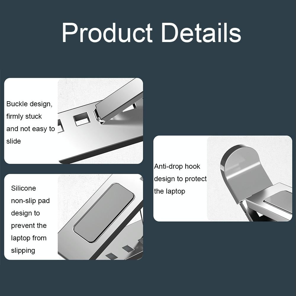 NNEIDS Foldable Aluminum Laptop Stand With Heat Dissipation – product image 2 | SeeMyMails Marketplace