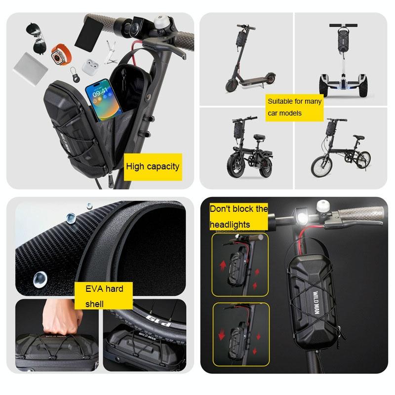 NNEIDS Electric Scooter Bag - Hard Shell Foldable Hanging Black | SeeMyMails Marketplace