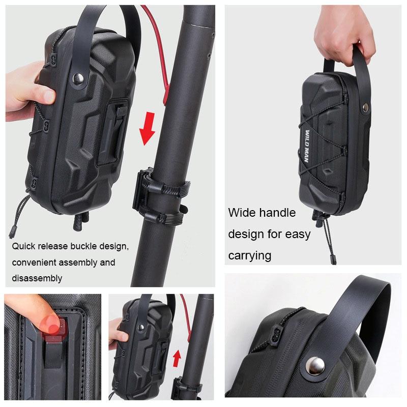 NNEIDS Electric Scooter Bag - Hard Shell Foldable Hanging Black – product view 2 | SeeMyMails Marketplace