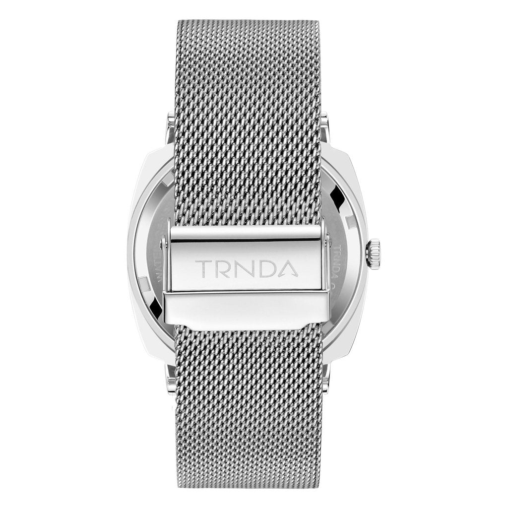 Trnda Men's Stainless Steel Watch, Blue Dial | Trn-Sq45-Sl – product image 5 | SeeMyMails Marketplace