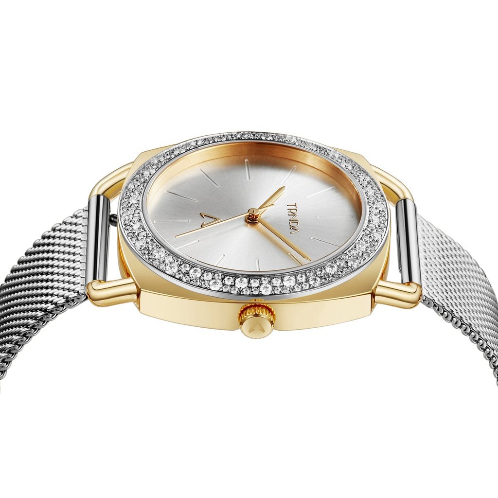 Trnda Women's Stainless Steel Gold Watch, Silver Dial | Trnda-W35.8 – product image 5 | SeeMyMails Marketplace