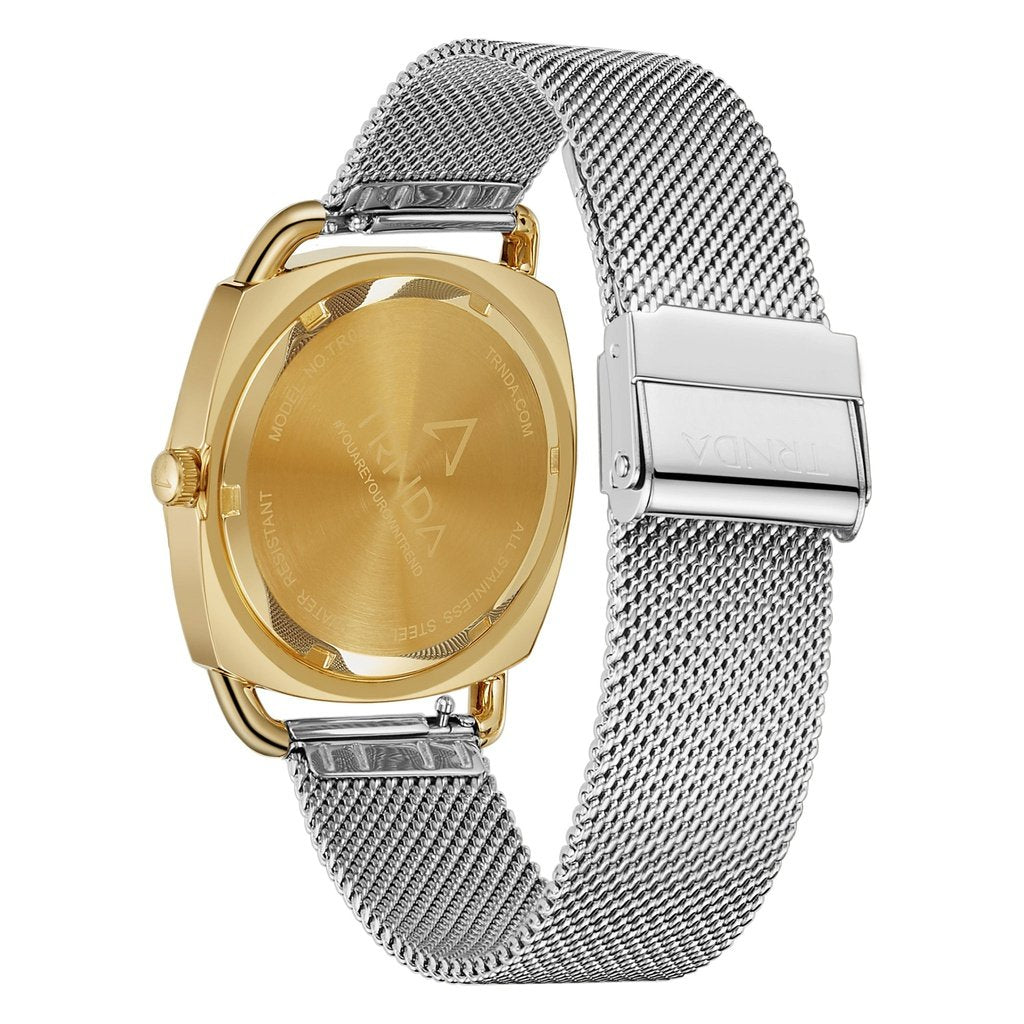 Trnda Women's Stainless Steel Gold Watch, Silver Dial | Trnda-W35.8 | SeeMyMails Marketplace