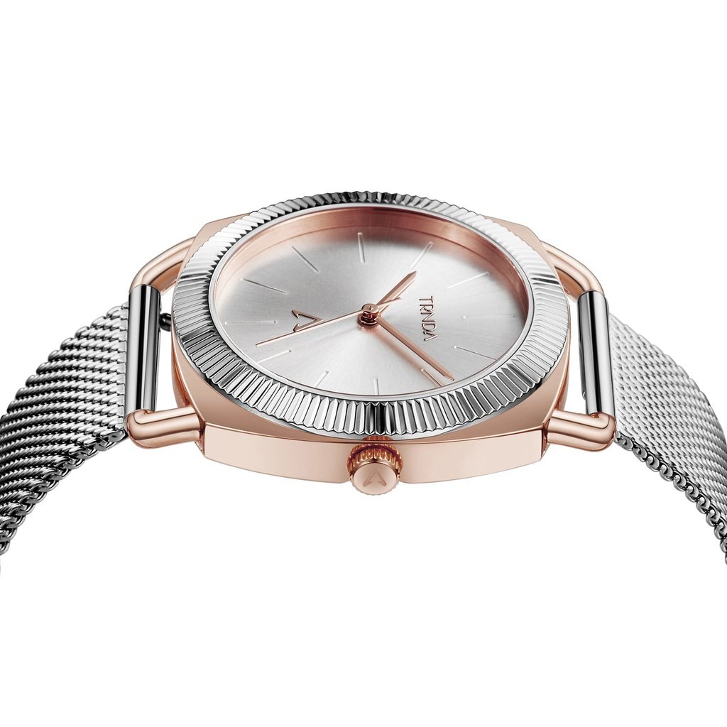 Trnda Women's Rose Gold Stainless Steel Watch, Silver Dial | Trnda-Rg35.8 – product image 4 | SeeMyMails Marketplace