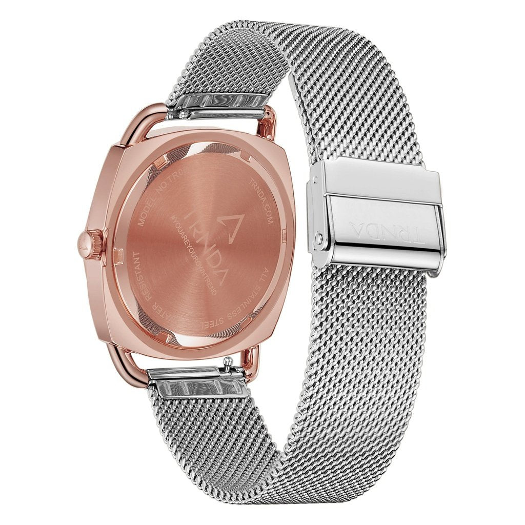 Trnda Women's Rose Gold Stainless Steel Watch, Silver Dial | Trnda-Rg35.8 – product image 5 | SeeMyMails Marketplace