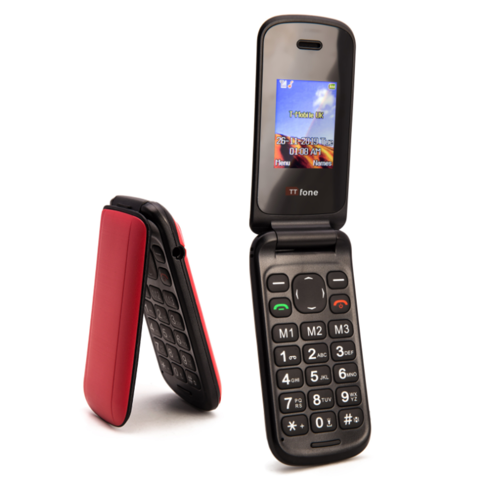 Used - TTfone TT140 Red Flip Folding Phone with Mains Charger, Vodafone Pay As You Go – product image 4 | SeeMyMails Marketplace