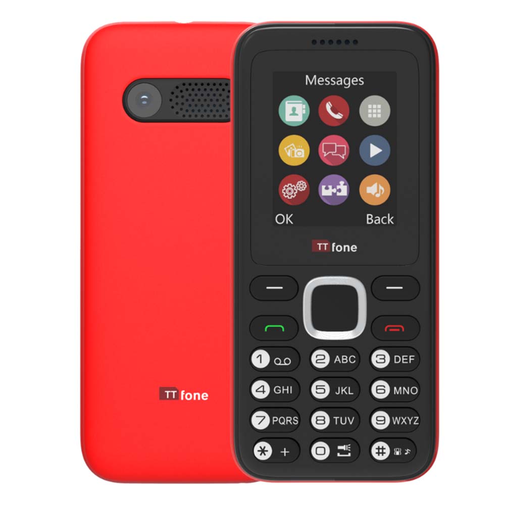 Used - TTfone TT150 Red Dual SIM Mobile with USB Cable, Vodafone Pay As You Go – product image 4 | SeeMyMails Marketplace