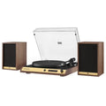 Vinyl Record Shelf Turntable with Speakers, Walnut Finish | SeeMyMails Marketplace