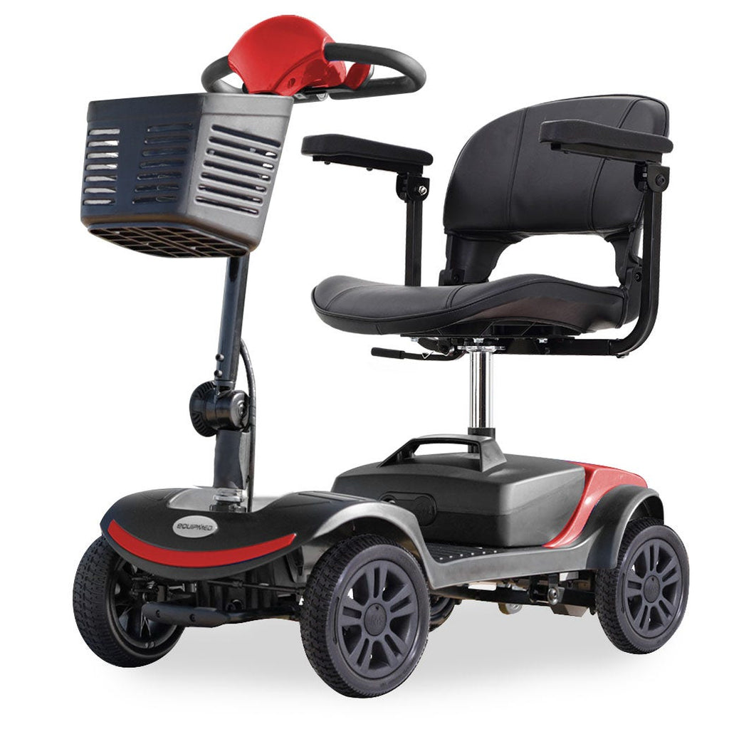 EQUIPMED Electric Mobility Scooter Portable Folding for Elderly Older Adult, SmartRider Black & Red – product view 2 | SeeMyMails Marketplace