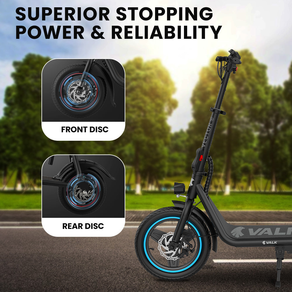 NNEDSZ VALK Electric Scooter with Seat, 30km Range, Disc brakes, 14" Tyres, Motorised eScooter for A – product view 5 | SeeMyMails Marketplace