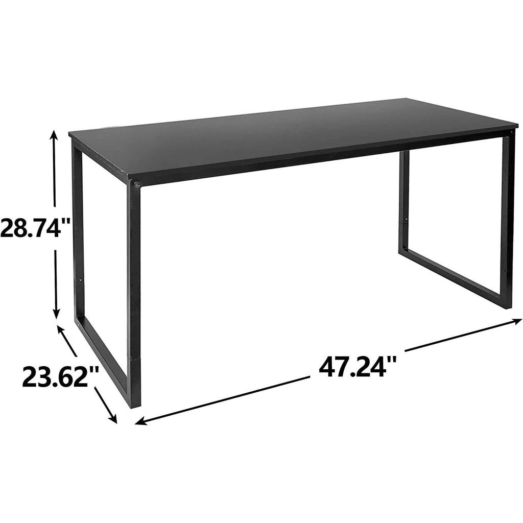 Black Metal Frame Wood Top Modern Home Office Laptop Computer Desk Writing Table – product view 5 | SeeMyMails Marketplace