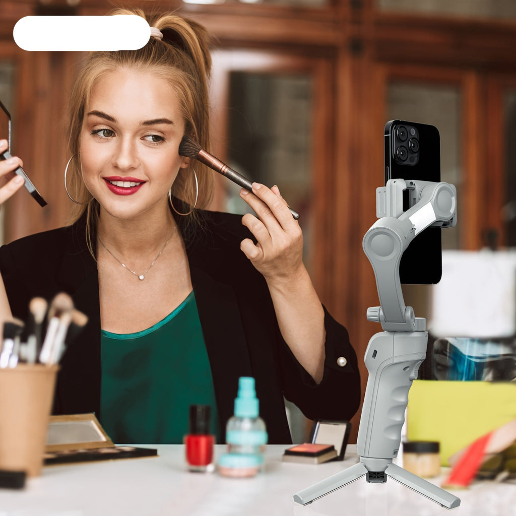 3-Axis Selfie Stick Stabilizer with LED & Face Tracking – product view 4 | SeeMyMails Marketplace