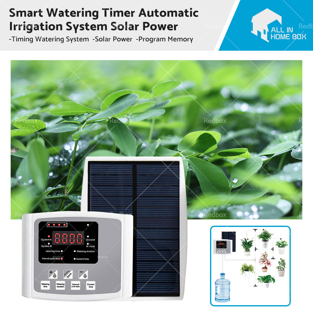 Smart Drip Self Watering System Irrigation Timer kit 10M Solar Power Plant Auto | SeeMyMails Marketplace