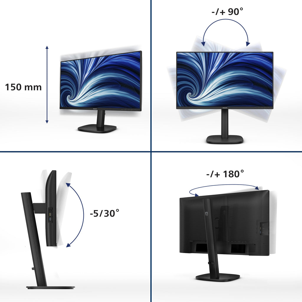 Philips 3000 series 24B2U3301/75 computer monitor 60.5 cm (23.8") 1920 x 1080 pixels Full HD LCD Bla – product view 3 | SeeMyMails Marketplace
