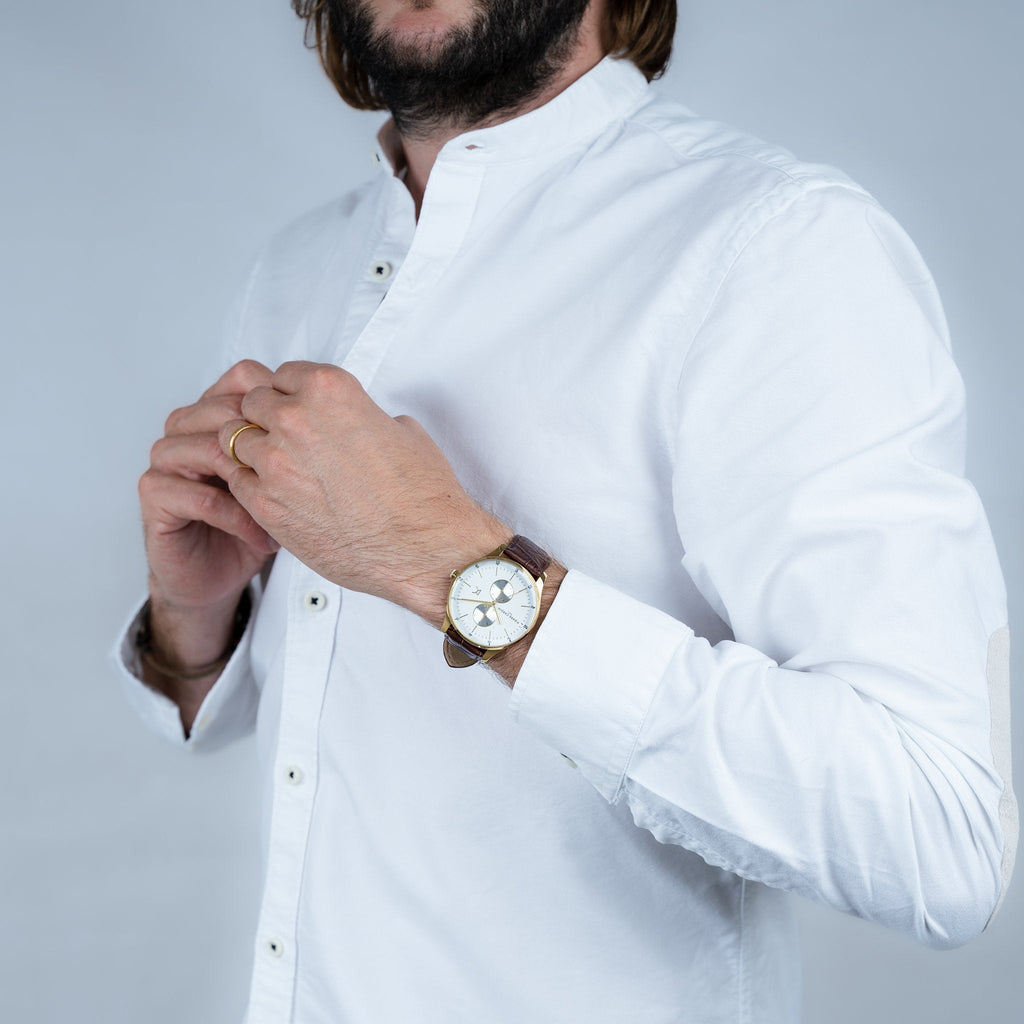 Pierre Cardin Men's Brown Leather Watch, White Dial | Cba.4031 – product image 2 | SeeMyMails Marketplace