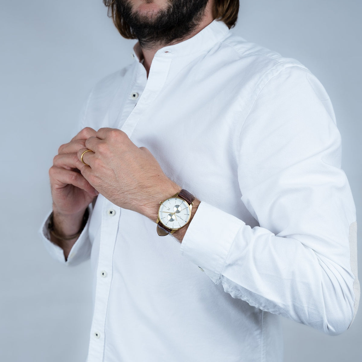 Pierre Cardin Men's Brown Leather Watch, White Dial | Cba.4031 – product image 2 | SeeMyMails Marketplace