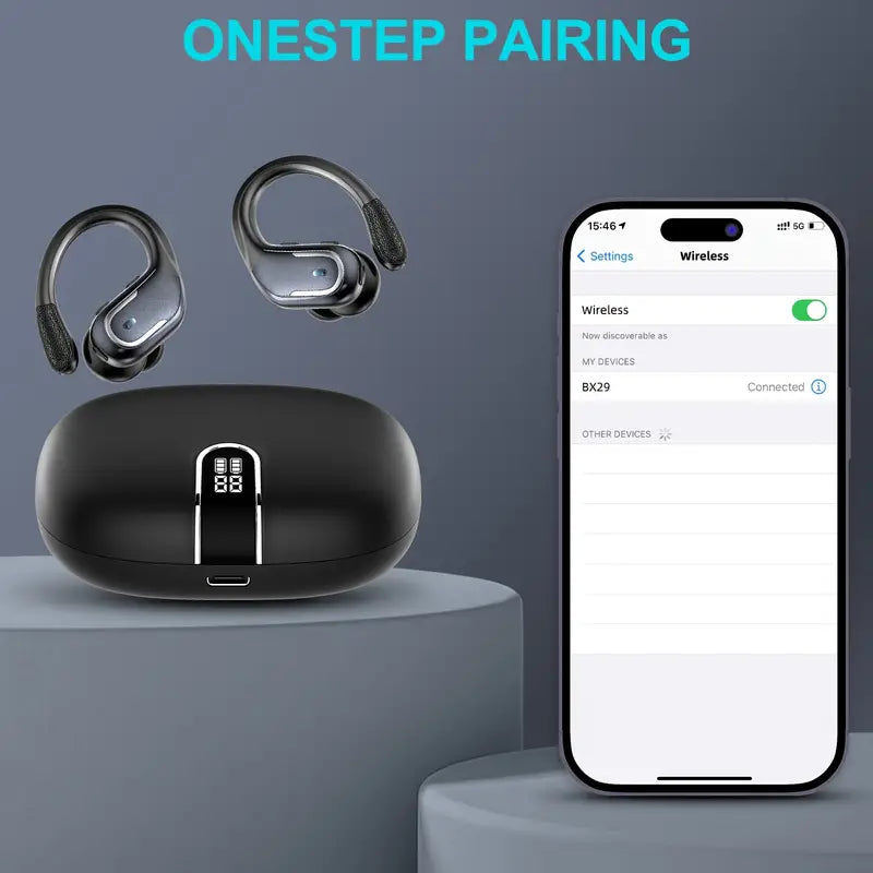 90H Wireless 5.3 Earbuds with ENC Noise Cancelling Mic – product view 5 | SeeMyMails Marketplace