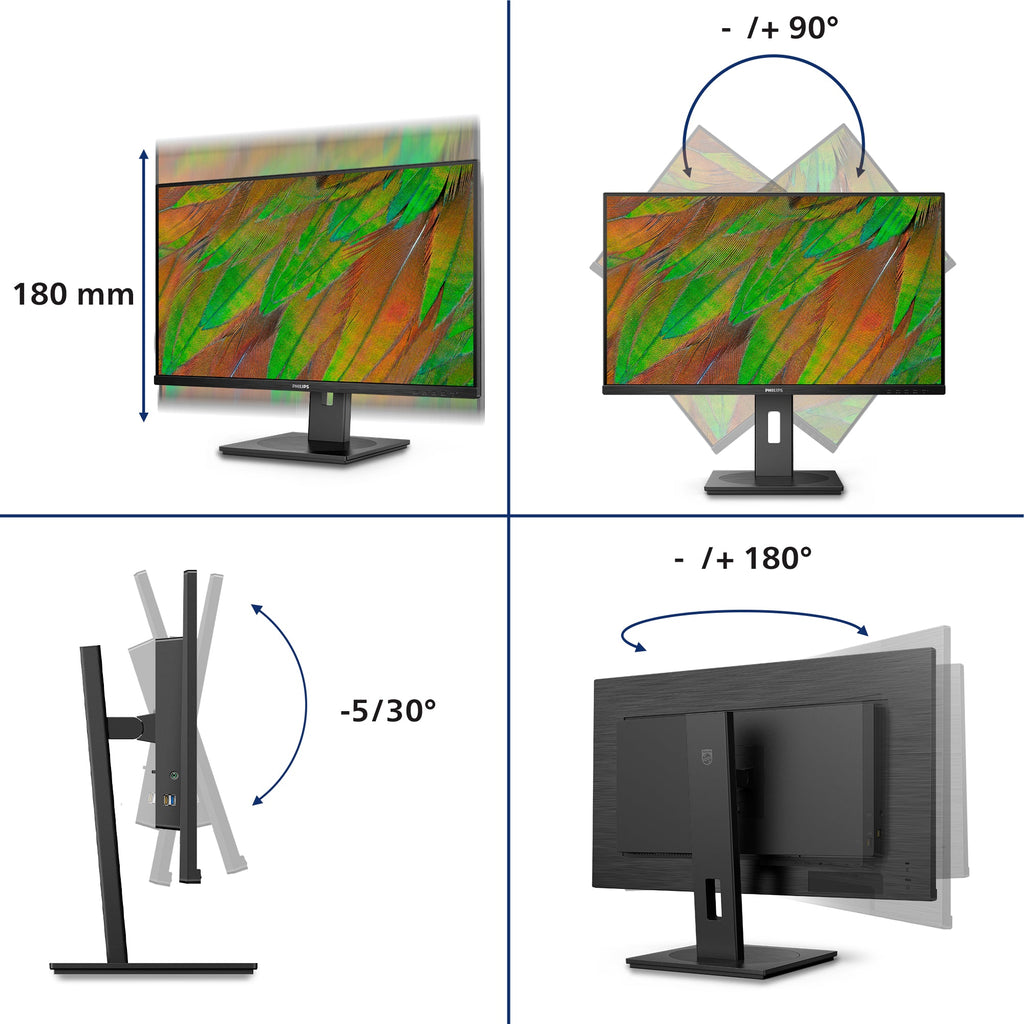 Philips 3000 series 32B1U3900/75 computer monitor 80 cm (31.5") 3840 x 2160 pixels 4K Ultra HD LCD B – product view 5 | SeeMyMails Marketplace