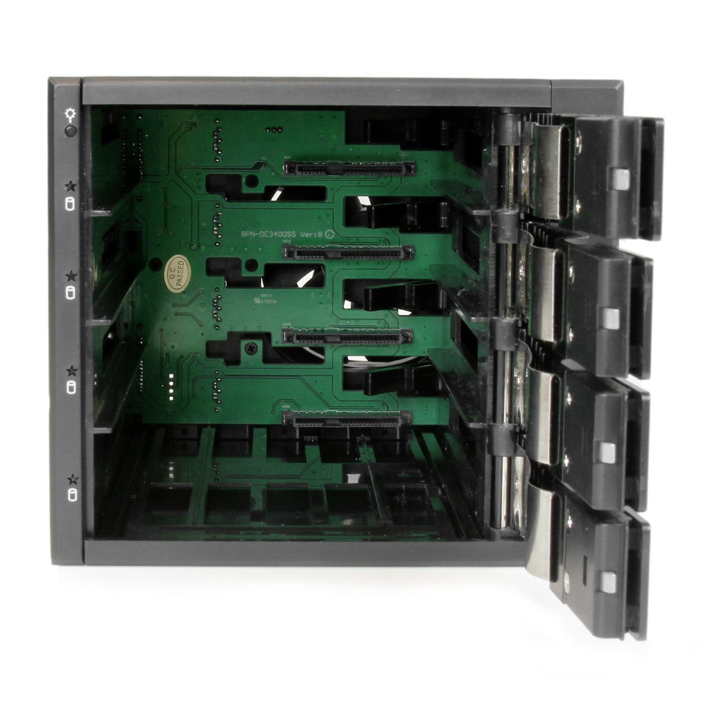 Star Tech 4 Bay Aluminum Trayless Hot Swap Mobile Rack Backplane for 3.5in SAS II/SATA III - 6 Gbps  – product view 4 | SeeMyMails Marketplace