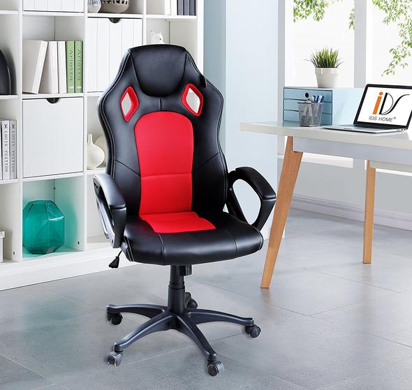 Scaun gamer Basic cu spatar color, Rosu – product view 2 | SeeMyMails Marketplace